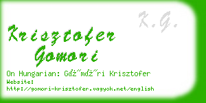 krisztofer gomori business card